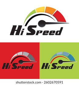 Dashboard speedometer, hi speed, car speed, Car speed. Fast internet speed sign. Stock flat vector design 