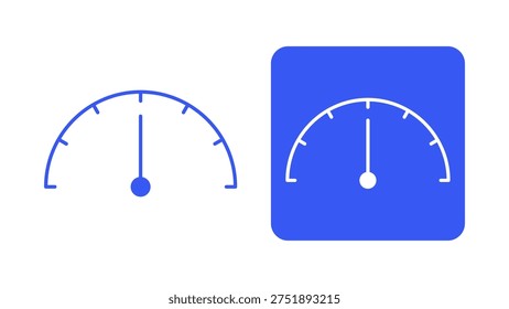 Dashboard speedometer icon representing performance indicators used for monitoring statistics analytics and operational metrics within business management and digital reporting systems.