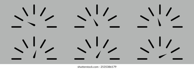    Dashboard speedometer icons. Indicator level vector icon illustration. Gauge, dashboard, tachometer, scale. Speedometer icon with arrow eps 10.