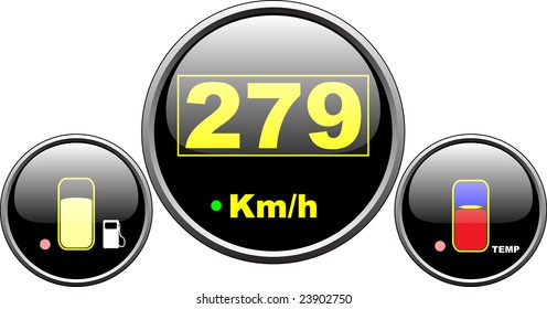 Dashboard speedometer (Vector)