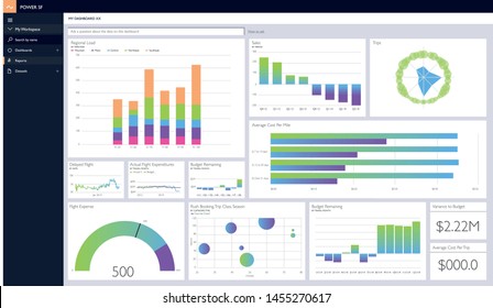 Dashboard Graphs Theme Edition Data Report Stock Vector (Royalty Free ...