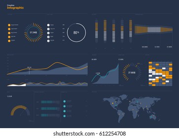 Dashboard Theme Creative Infographic Stock Vector (Royalty Free) 612254708