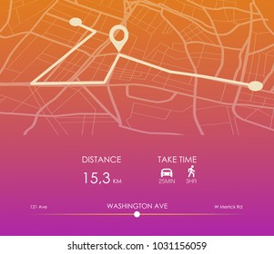 Dashboard theme creative infographic of city map navigation. Vector illustration.