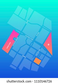 Dashboard theme creative infographic of city map navigation. Vector illustration.