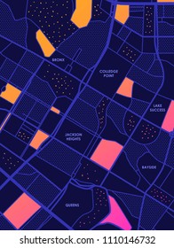 Dashboard theme creative infographic of city map navigation. Vector illustration.