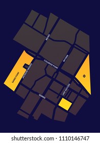 Dashboard theme creative infographic of city map navigation. Vector illustration.