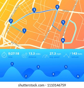 Dashboard theme creative infographic of city map navigation. Vector illustration.
