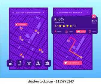 Dashboard theme creative infographic of city map navigation. Vector illustration