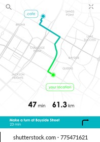Dashboard theme creative infographic of city map navigation. Vector illustration