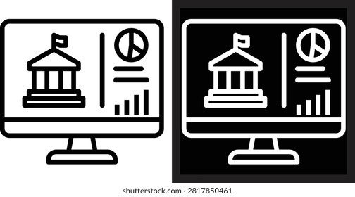 dashboard Two-tone version in black and white background