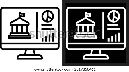 dashboard Two-tone version in black and white background