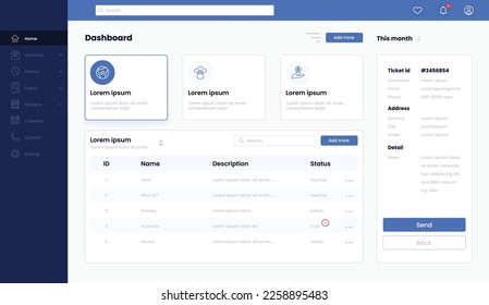 Dashboard ui kit vector illustration