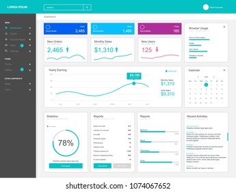 Dashboard user admin panel template design