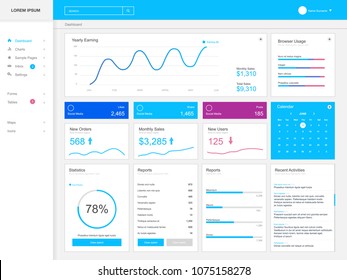 Dashboard User Admin Panel Template Design