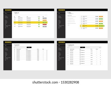 Dashboard User Admin Panel Template Design