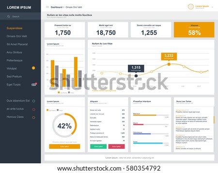 Dashboard user admin panel template design