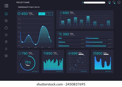 Dashboard user panel template vector design in eps 10