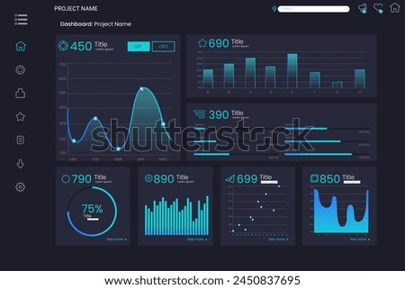 Dashboard user panel template vector design in eps 10