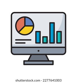 Dashboard  vector filled outline Icon Design illustration. SEO Development And Marketing Symbol on White background EPS 10 File