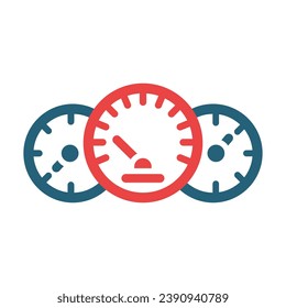 Dashboard Vector Glyph Two Color Icon For Personal And Commercial Use.
