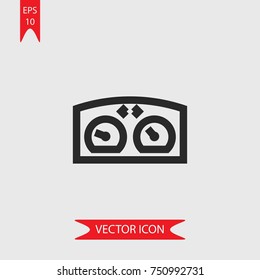 Dashboard vector icon, illustration symbol