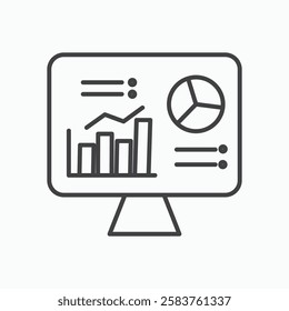 Dashboard vector icon isolated in black line