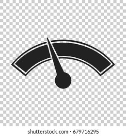Dashboard vector icon. Level meter speed vector illustration.