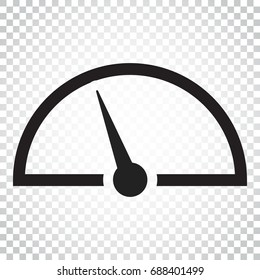 Dashboard vector icon. Level meter speed vector illustration. Simple business concept pictogram on isolated background.