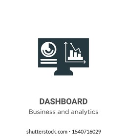 Dashboard vector icon on white background. Flat vector dashboard icon symbol sign from modern business and analytics collection for mobile concept and web apps design.