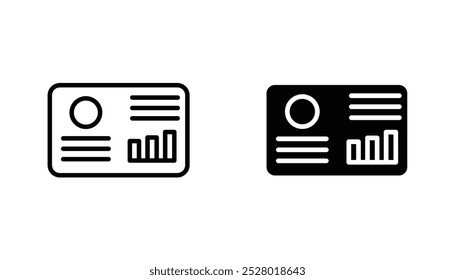 Dashboard vector icon set in black and white color.