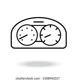 Dashboard Vector Line Icon.speed Meter.