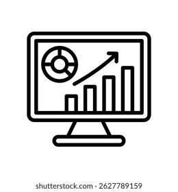Dashboard Vector Lineal Icon On White Background.