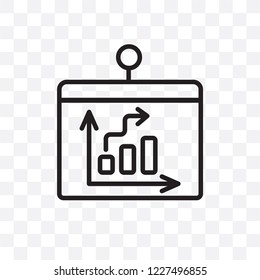Dashboard vector linear icon isolated on transparent background, Dashboard transparency concept can be used for web and mobile