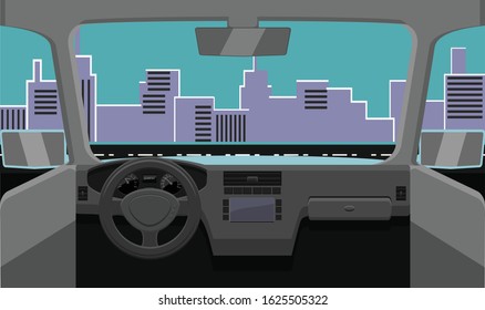 Dashboard view of city urban vector