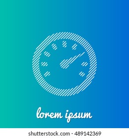 Dashboard White stroke fill with blue and green gradient background Icon / Logo Design