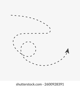 Dashed Arrow line  moving up