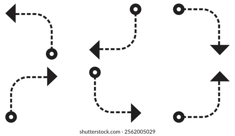 Dashed Arrows with Circular Connections