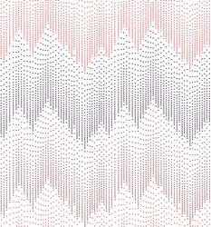 Dashed Chevron Mountain Peaks - Simple Abstract Seamless Repeat - Contemporary Background Tile - White Background With Warm Colour Palette - Pink, Red, Purple And Burgundy Tones