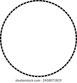 dashed circle design element, dash circle border frame