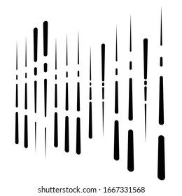 dashed dynamic lines, stripes pattern. random, irregular intermittent streaks design. interrupt vertical, straight parallel stripes texture