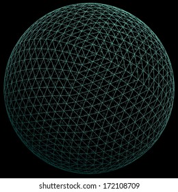 Dashed globe vector illustration.