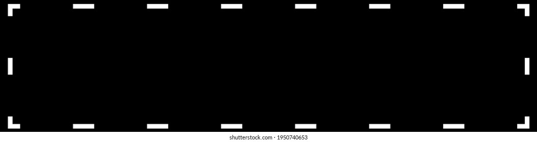 Dashed line border and frame vector element
