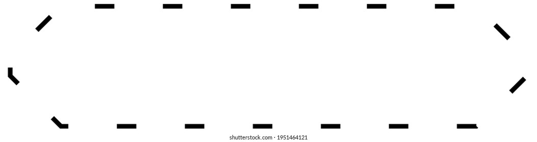 Dashed line border and frame vector element