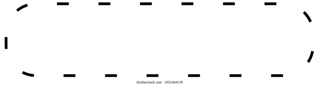 Dashed line border and frame vector element