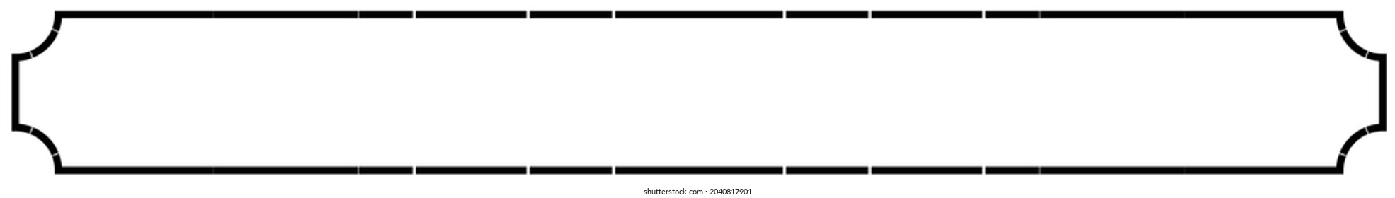 Dashed line border and frame vector element