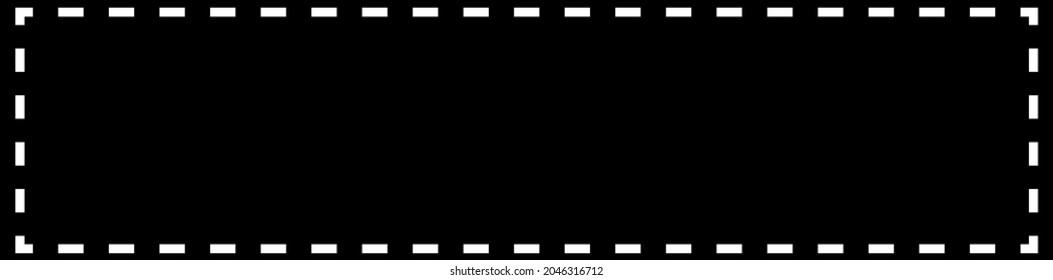 Dashed line border and frame vector element