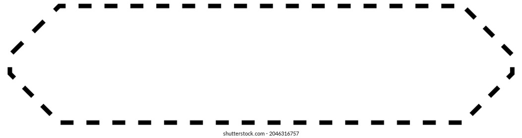 Dashed line border and frame vector element