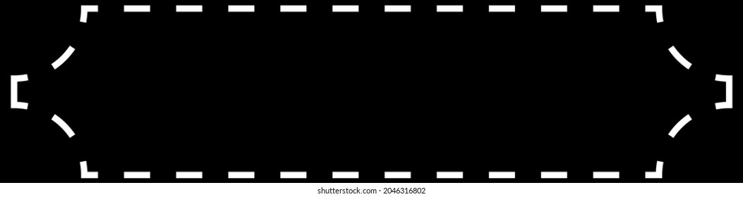 Dashed line border and frame vector element