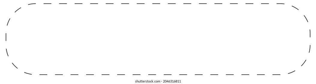 Dashed line border and frame vector element