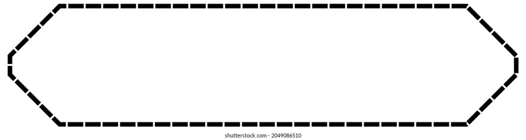 Dashed line border and frame vector element